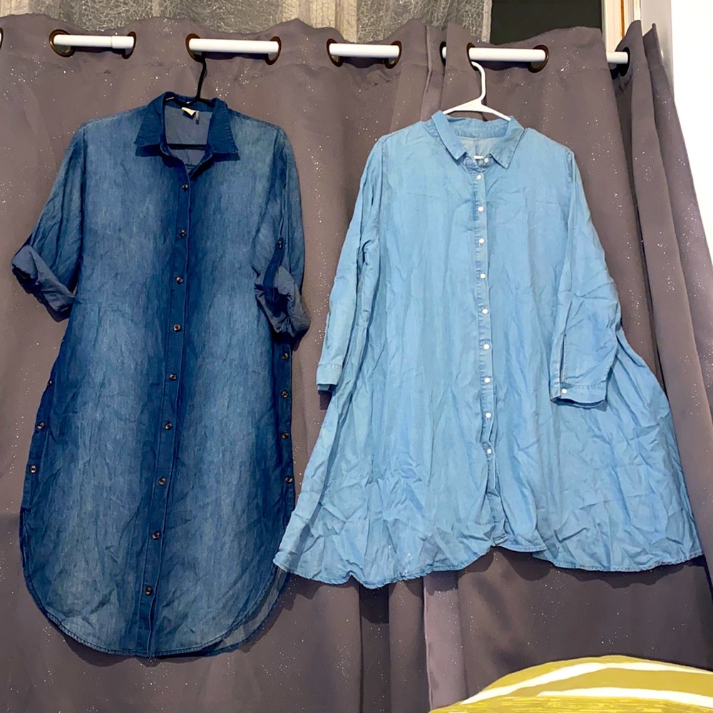 Denim shirt dresses